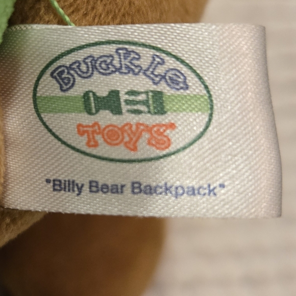 Soft Plush Teddy Bear Clock Backpack "Buckle Toys Billy Bear" Colorful Toy Skils - Picture 9 of 10